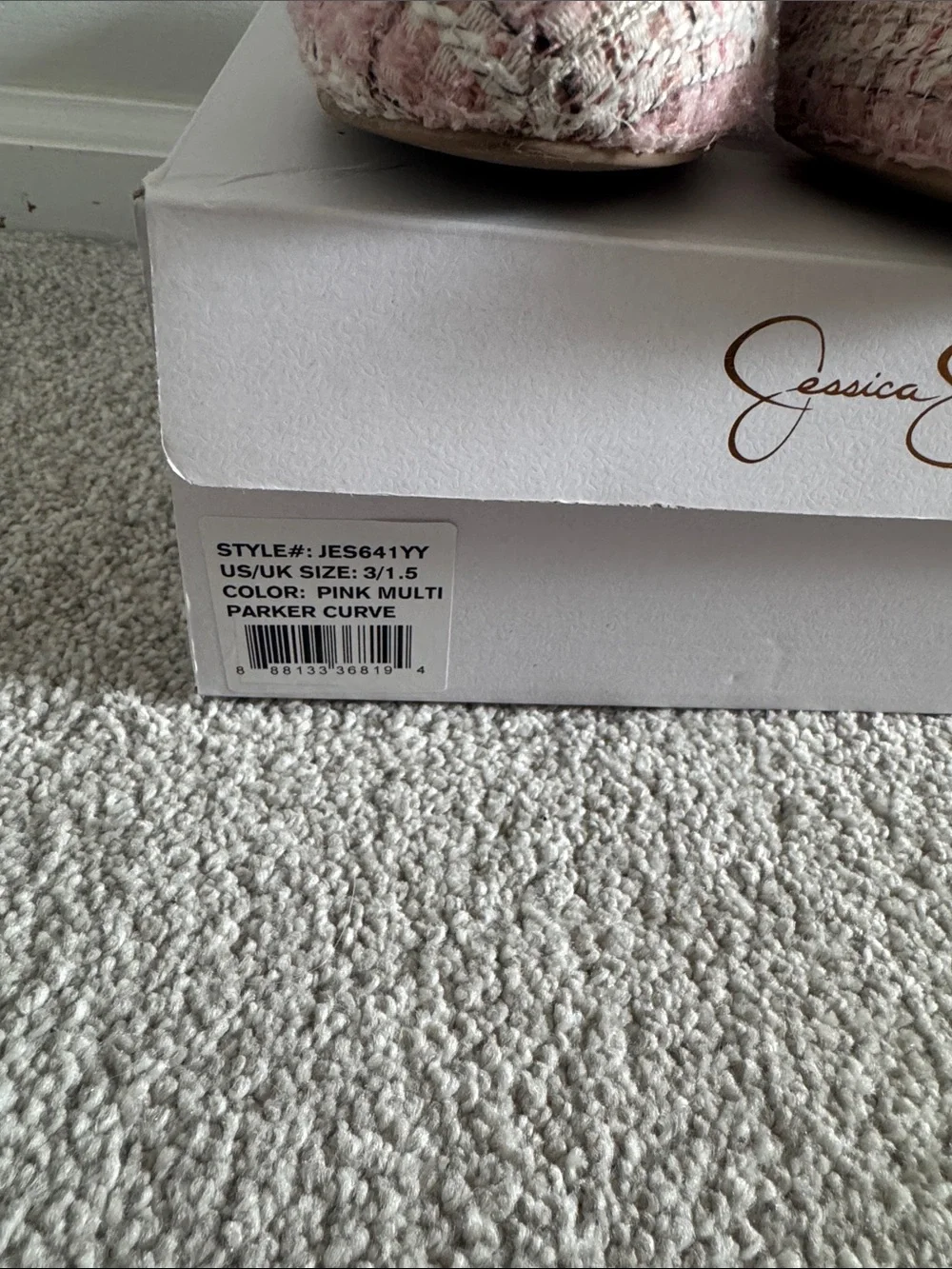 Jessica Simpson Pink Tweed Ankle Booties